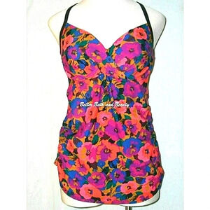 Liz Lange Target Maternity Underwire Swim Suit Top Pregnancy Floral NWOT